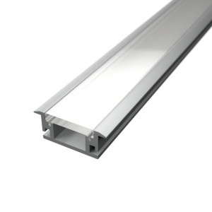 LED Alu Profil T-2811 Bodeneinbau inkl. Abdeckung matt 2000mm